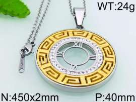 Stainless Steel Stone & Crystal Pendant