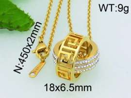 Stainless Steel Stone & Crystal Pendant