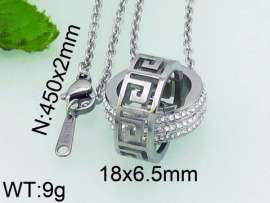 Stainless Steel Stone & Crystal Pendant