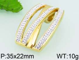 Stainless Steel Stone & Crystal Pendant