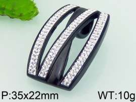 Stainless Steel Stone & Crystal Pendant