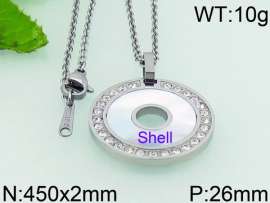 Stainless Steel Stone & Crystal Pendant