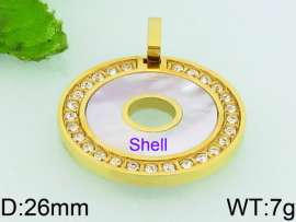 Stainless Steel Stone & Crystal Pendant