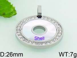 Stainless Steel Stone & Crystal Pendant