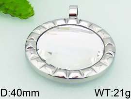 Stainless Steel Stone & Crystal Pendant