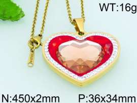 Stainless Steel Stone & Crystal Pendant