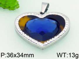 Stainless Steel Stone & Crystal Pendant
