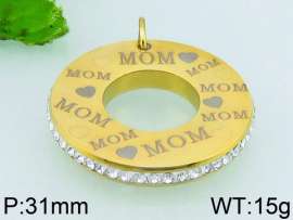 Stainless Steel Stone & Crystal Pendant