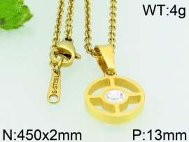 Stainless Steel Stone & Crystal Pendant