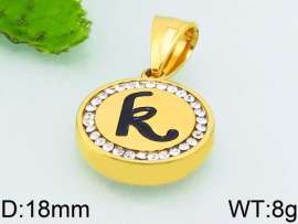 Stainless Steel Stone & Crystal Pendant