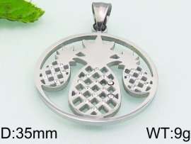 Stainless Steel Stone & Crystal Pendant