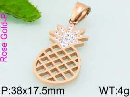 Stainless Steel Stone & Crystal Pendant