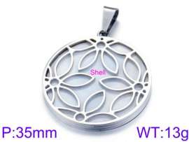 SS Shell Pearl Pendant