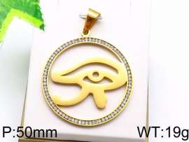 Stainless Steel Stone & Crystal Pendant