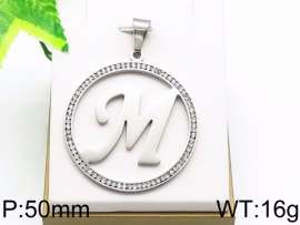 Stainless Steel Stone & Crystal Pendant