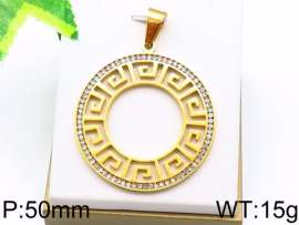 Stainless Steel Stone & Crystal Pendant