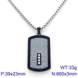 Stainless Steel Black-plating Necklace